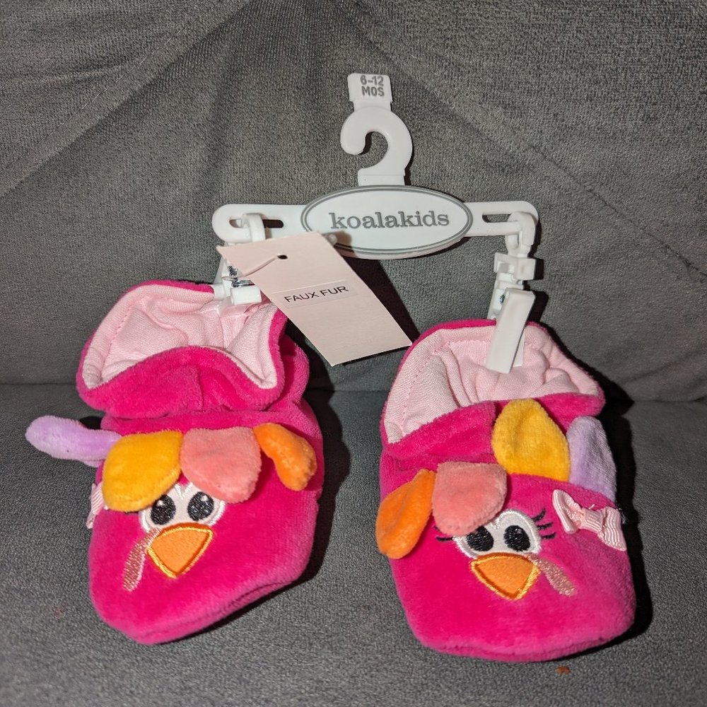 Brand New with Tags. Koala Kids Pink Turkey Slippers Size 6-12 Months Brand New